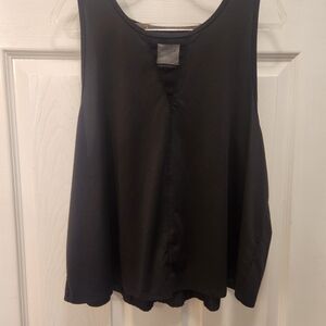Lucky in Love Black Pleated Back XL Tank Top